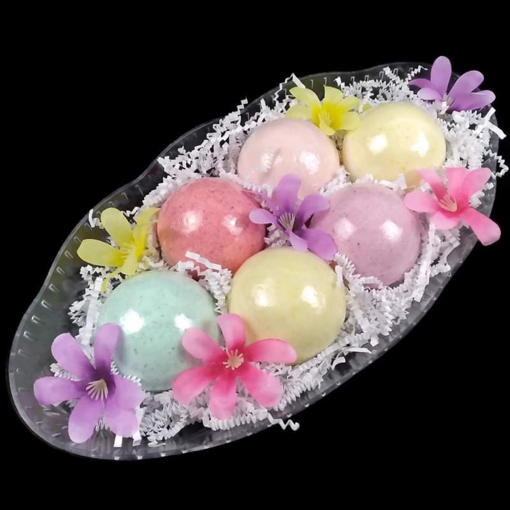 Handmade 6 Luxury Bathbombs Gift Basket Bath Set Fruit Assortment